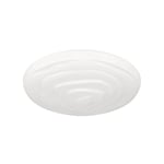 Eglo Luminaire plafonnier avec décor Battistona, panneau LED dimmable avec télécommande, lampe de plafond pour couloir et cuisine, plastique et métal blanc, blanc chaud-froid, Ø 38 cm