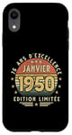 Coque pour iPhone XR Janvier 1950 Cadeau Anniversaire Janvier 1950 75 ans Homme