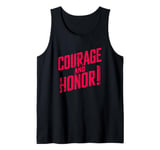 Courage and Honor Scifi Marine Code Saying Epic Space Design Tank Top