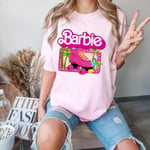 Barbie Tryckt T-shirt Kvinna Sommar Topp T-shirt GH1014-F XXXL