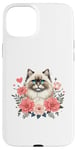 Coque pour iPhone 15 Plus Roses Flowers Himalayan Cat