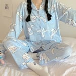 Sanrios Kawaii Pyjamas Cinnamoroll Söt Cartoon Koreansk Studenthem Sovrum Kläder Flickvän Present M