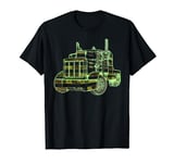 Trucker Camouflage American Flag Truck Driver Gift T-Shirt