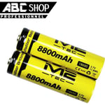 2 PILE ACCU BATTERIE RECHARGEABLE 18650 3.7V 8800mAh Li-ion BATTERY AKKU