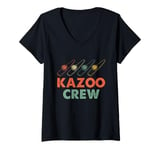 Womens Vintage Musical Retro Kazoo Lovers Crew Musical Instrument V-Neck T-Shirt