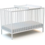 Chambre bébé lit et plan à langer en bois Blanc - Webaby