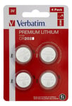 Verbatim LITHIUM BATTERY CR2025 3V 4 PACK