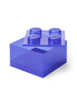 LEGO Storage Brick 4 Top Lid Glitter Violet