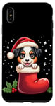 Coque pour iPhone XS Max Australian Shepherd Christmas Stocking Puppy Dog Lover