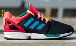 ADIDAS ZX FLUX NPS UPDT ODDITY K, Kids' Core Black/Blue/Orange, Size 1 UK