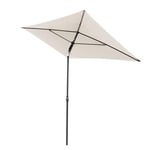 Doppler Parasol Rethink 180x120cm en Naturel - Parasol rectangulaire pour Balcon & terrasse - Parasol Durable - Parasol de Balcon avec Ouverture Manuelle - avec Housse - Parasol de Jardin basculant