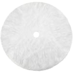 Jupe de Sapin de Noël Blanc Peluche Neige Décorations d'arbre de Noël Tapis Vacances Couvre Pied Sapin Noel Jupe d'arbre, 31 Pouces /78cm