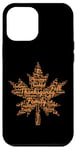 iPhone 12 Pro Max Thanksgiving Maple Leaf Word Cloud for Family Tradition Fall Case