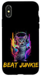 iPhone X/XS Cute Cat with Headphones for a Cat Owner Cat Lover Case