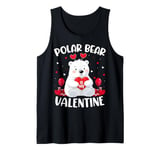 Polar Bear Is My Valentine Hearts Polar Bear Valentines Day Tank Top