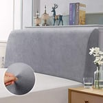 TAOCOCO Housse de tête de lit, Housse de Protection élastique pour tête de lit, Protection élastique de Couleur Unie Design Tout Compris, Gris Clair 180-200 cm