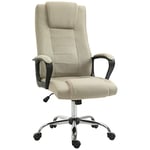 HOMCOM Fauteuil de Bureau à roulettes Chaise Manager Ergonomique pivotante Hauteur réglable Lin 62 x 62 x 119 cm Kaki