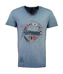 Geographical Norway - T Shirt Homme Bleu L