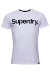 Superdry T-Shirt Pour Hommes - Cl Tee, Logo, Round Neck, Couleur Unie Noir M (Medium)