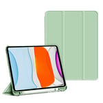 Compatible avec iPad (9,7 Pouces), étui Pliable en Forme de Y avec Fente pour Stylo, matériau Acrylique, Vert Matcha