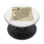 Une nouvelle carte de l'Irlande style rétro tendance graphique vintage PopSockets PopGrip Adhésif