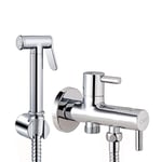 Kibath 414151 Hygiène intime avec installation sans remplacement de bidet ; robinet de toilette ; eau froide uniquement ; chrome brillant