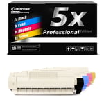 5x Eurotone per Cartridge for OKI C-5600-N C-5700-N C-5600-DN C-5700-DN