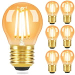 Ampoule E27 led Filament : G45 Vintage ampoule,6 pcs Edison Retro ampoule ,blanc chaud 2700K Bulbs 4W verre antique lampe ,à économie d'énergie pour