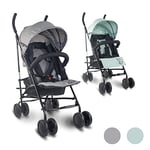 Mobiclinic® kids, Poussette, Elefant, Marque européenne, Pliable, Dossier inclinable, Double système de sécurité, Roues amovibles, Harnais 5 points, Légère, Gris et noir