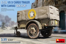 MiniArt 1/35 G-518 US 1t Cargo Trailer W/ Canvas "Ben Hur" - 35443