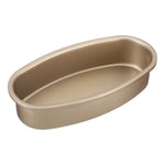 Oval Cake Pan 9-Inch Non-Stick Ellipse Cheese Cake Pan for Oven Baking, Gold