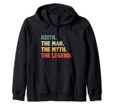 Keith The Man The Myth The Legend - Vintage Gift for Keith Zip Hoodie