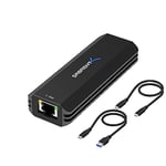 Sabrent Adaptateur Ethernet USB c, Haute Vitesse 5Gbit/s, Adaptateur Internet USB-C vers RJ45, Adaptateur LAN USB, Adaptateur réseau, rétrocompatible avec [10/100/1000/2500/Mbps](NT-S25G)