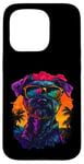 Coque pour iPhone 15 Pro Mini schnauzer Lovers Design coucher de soleil vintage Mini schnauzer