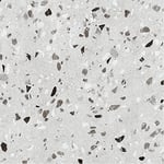 FunStick Dalle Lino Sol Adhesif PVC Blanc Terrazzo 15 Dalles 30X30CM Gris Dalle PVC Adhesive Sol Cuisine Garage Effet Marbre Adhésif Carrelage de sol Autocollants Sol Salle de Bain Lavable Sol PVC