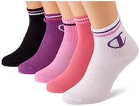 Champion Unisex Kid's Seasonal Socks 5pp Quarter, Rose, EU 31-34