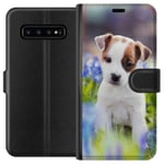 Samsung Galaxy S10 Sort Lommebokdeksel Hundvalp