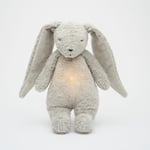 MOONIE KANIN ORGANIC GRAY NATUR Sovebamse med lyd og nattlampe