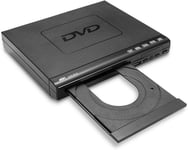 Lecteur DVD compact pour TV avec port HDMI/RCA, code multi-région Zone Free 1-6, port USB et sortie MIC, PAL/NTSC&télécommande