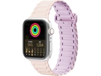 Dux Ducis Dux Ducis Armband (Armor Version) Apple Watch Ultra, Se, 8, 7, 6, 5, 4, 3, 2, 1 (49, 45, 44, 42 Mm) Magnetiskt Silikonarmband Armband Rosa-Lila