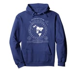 Flat earth map, world is flat, Flat earth, Gleason map 1892 Pullover Hoodie