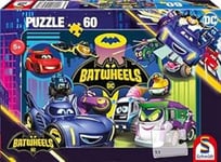 Schmidt Spiele 56488 Batwheels, Batmobile Contre Légion des Buses Puzzle 60 pièces pour Enfants, Multicolore, Fits 36"x96"(8ft) Table