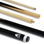 PowerGlide Snooker Cue Stick | Original | Poplar Shaft with Painted Hardwood Butt | 10mm Tip | 2 Piece with Brass Joint | Assorted Weights | Full Size 57"