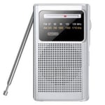 Tendak Mini Radio Batteridriven, FM/AM/FM Bärbar Radio med Inbyggd