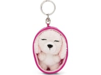 Nici 49992 Sleeping Pets Hundhänge Pudel Vit 8Cm, Korg Rosa