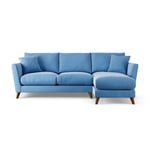 Habitat Lomond Right Hand Corner Sofa - Sky Blue Dark Leg 4 Seater