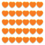 PYJLBX Aimant Frigo, 30PCS Aimant Puissant Aimants Tableau Magnétique Magnet Frigo Petit Aimant Tableau Blanc Mini Aimant Magnets Decoratif, pour Tableau Magnetique Frigo, Calendrier (Coeur, Orange)