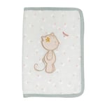 Nattou Protège-Carnet de Santé en Polyester, Chat Lana, Couverture pour le carnet de santé, avec fermeture éclair, Env. 25 x 16,5 cm, Mila, Zoë et Lana, Vert clair