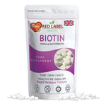 Biotin 10,000mcg 30 Tablets Supplement for Hair Growth, Skin, Nails & Immunity