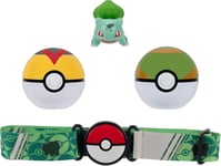 PKW - Clip 'N' Go Poke Ball Belt Set (Bulbasaur #1 with Level Ball, Nest Ball a